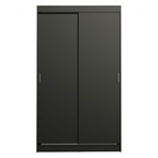 Guarda-Roupa Solteiro Madesa Tokio 2 Portas de Correr 2 Gavetas Preto