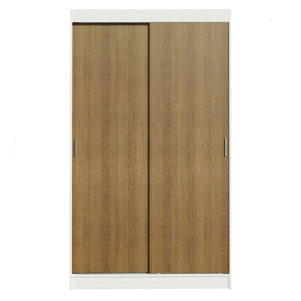 Guarda-Roupa Solteiro Madesa Tokio 2 Portas de Correr 2 Gavetas Branco/Rustic