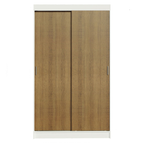 Guarda-Roupa Solteiro Madesa Tokio 2 Portas de Correr 2 Gavetas Branco/Rustic