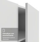 Guarda-Roupa Modulado 2 Portas 2 Gavetas 1 Cabideiro Branco Neo Madesa