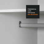 Guarda-Roupa Casal Madesa Istambul 3 Portas de Correr com Espelhos 3 Gavetas Branco