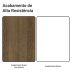 Guarda-Roupa Casal 3 Portas de Correr com Espelhos Rustic/Branco Nobre Madesa