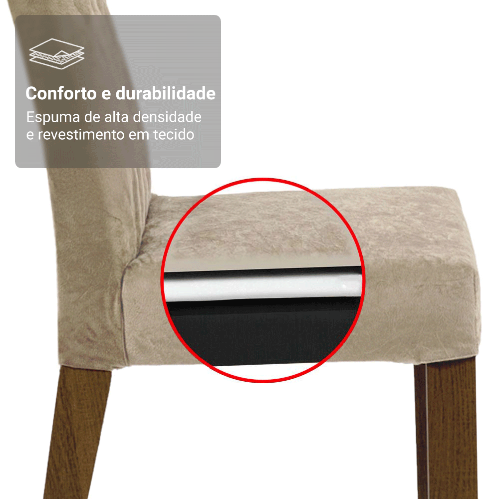 Kit 2 Cadeiras de Jantar 4256 com Espaldar Rustic/Imperial Madesa