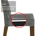 Kit 4 Cadeiras de Jantar 4256 com Espaldar Rustic/Silver Madesa