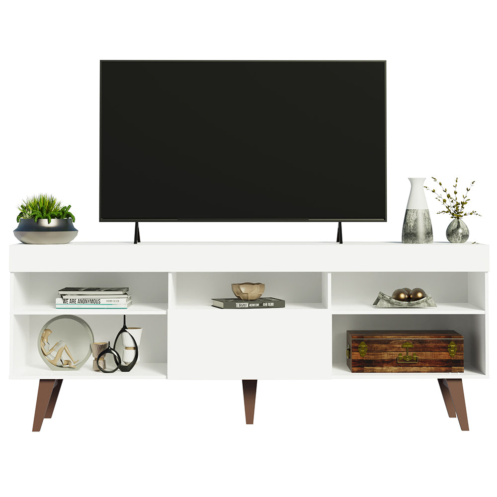 Rack para TV até 75 Polegadas Lille Madesa 180 cm 1 Porta Branco