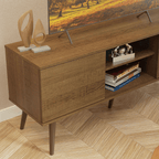 Rack para TV até 55 Polegadas Madesa 6925 com 2 Portas Rustic PO