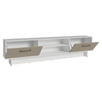 Rack para TV até 80 Polegadas 218 cm 2 Portas Branco/Crema Agata Madesa