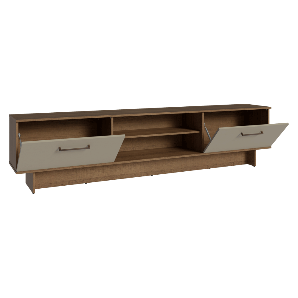 Rack para TV até 80 Polegadas 218 cm 2 Portas Rustic/Crema Agata Madesa