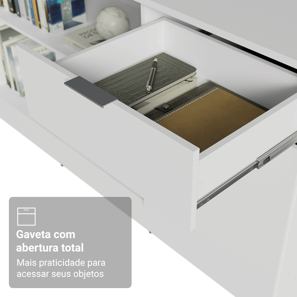 Escrivaninha de Canto Branco Roma Madesa
