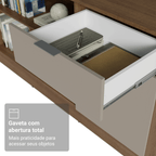 Escrivaninha de Canto Rustic/Crema Roma Madesa