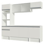 Armário de Cozinha Completa 240cm Branco Topazio Madesa