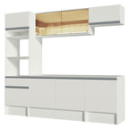 Armário de Cozinha Completa 240cm Branco Diamante Madesa