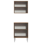 Kit com Armário Aéreo e Balcão 64cm Rustic Emilly Madesa