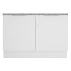 Balcão Gabinete Madesa Stella 120 x 60 cm 2 Portas (Com Tampo) Branco