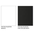 Balcão Madesa Glamy 40 x 60 cm 1 Porta (Com Tampo) Branco/Preto