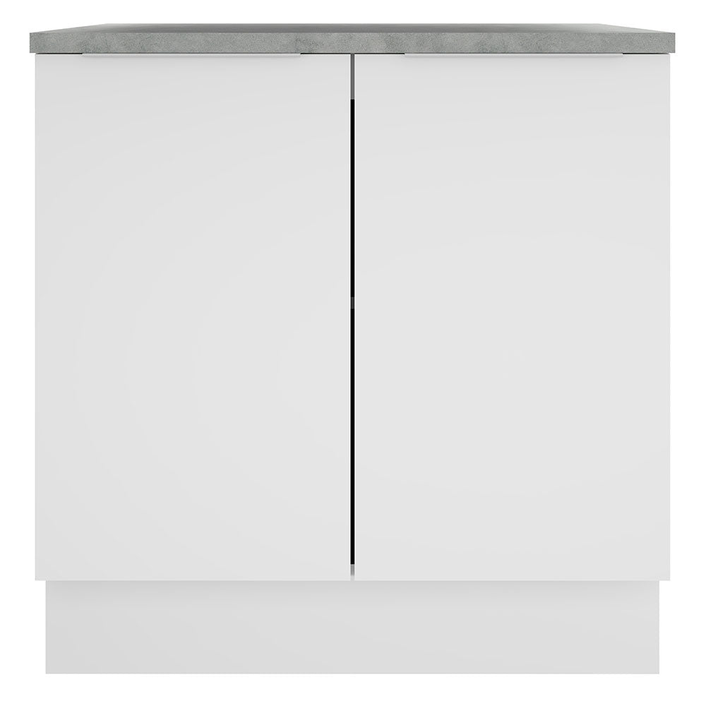 Balcão Madesa Stella 80 x 60 cm 2 Portas (Com Tampo) Branco
