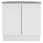Balcão Madesa Stella 80 x 60 cm 2 Portas (Com Tampo) Branco