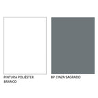 Balcão de Cozinha Madesa Agata 80 x 60 cm 2 Portas (Sem Tampo) Branco/Cinza
