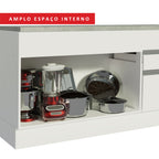 Balcão Madesa Glamy 150 cm 2 Portas e 2 Gavetas (Com Tampo) Branco