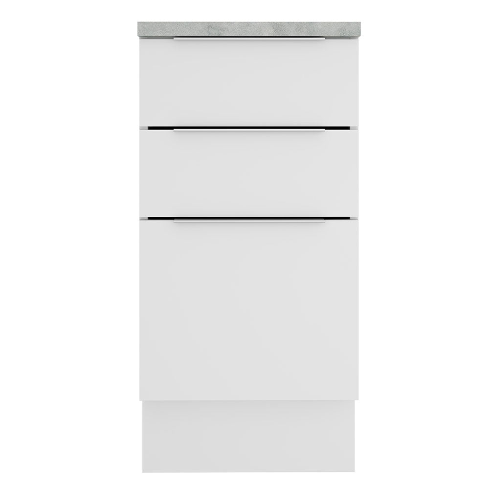 Balcão Madesa Stella 40 cm 3 Gavetas Branco