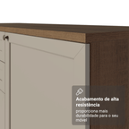 Balcão de Cozinha 60 cm 1 Porta (Sem Tampo) Rustic/Crema Vik Madesa