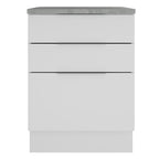 Balcão Madesa Stella 60 cm 3 Gavetas Branco