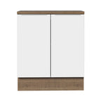 Balcão de Cozinha Madesa Stella 70 cm 2 Portas Rustic/Branco