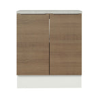 Balcão de Cozinha Madesa Stella 70 cm 2 Portas Branco/Rustic