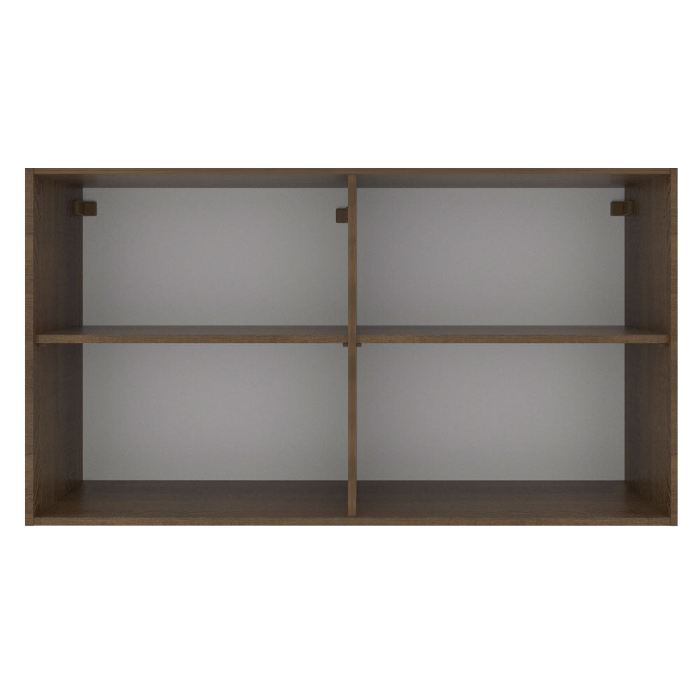 Armário Aéreo Madesa Glamy 120 cm 2 Portas com Vidro Rustic