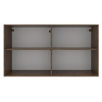 Armário Aéreo Madesa Glamy 120 cm 2 Portas com Vidro Rustic