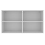 Armário Aéreo Madesa Glamy 120 cm 2 Portas com Vidro Branco/Preto