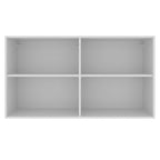 Armário Aéreo Madesa Glamy 120 cm 2 Portas com Vidro Branco/Rustic