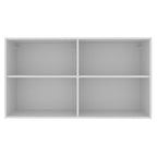 Armário Aéreo Madesa Acordes 100% MDF 120 cm 2 Portas Branco Brilho