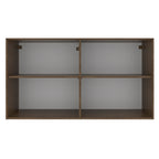 Armário Aéreo Madesa Stella 120 cm 2 Portas Rustic/Branco