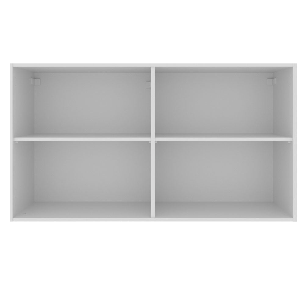 Armário Aéreo Madesa Glamy 120 cm 2 Portas Branco/Preto