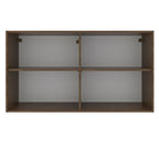 Armário Aéreo Madesa Glamy 120 cm 2 Portas Rustic/Preto