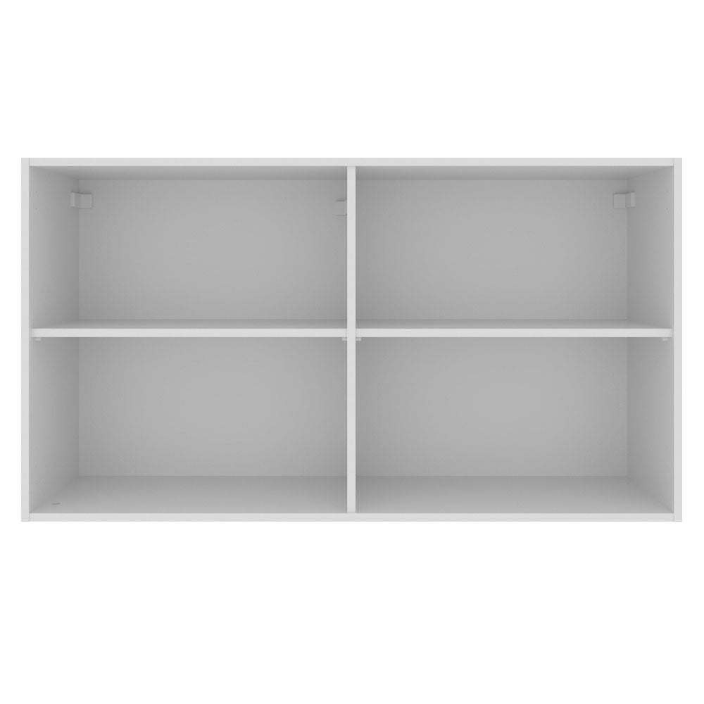 Armário Aéreo Madesa Glamy 120 cm 2 Portas Branco/Rustic