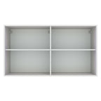 Armário Aéreo Madesa Agata 120 cm 2 Portas Branco/Cinza