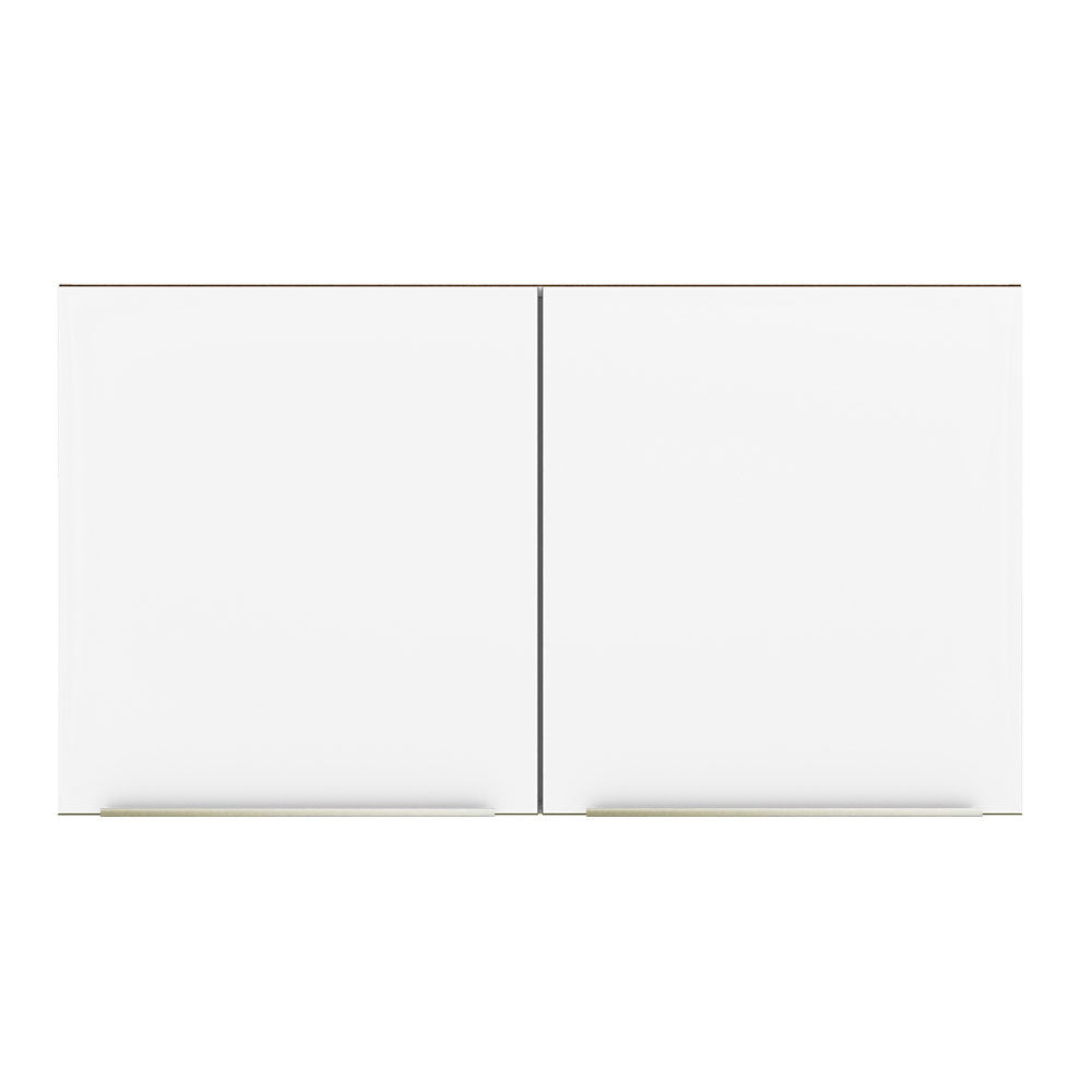 Armário Aéreo Madesa Lux 120 cm 2 Portas Rustic/Branco Veludo