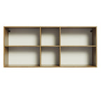 Armário Aéreo Madesa Glamy 150 cm 2 Portas e 2 Nichos Rustic/Branco