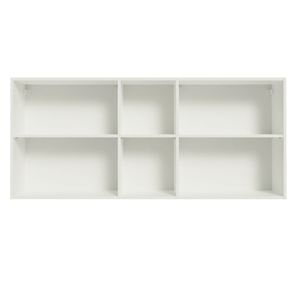 Armário Aéreo Madesa Glamy 150 cm 2 Portas e 2 Nichos Branco/Rustic