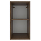 Armário Aéreo Madesa Glamy 35 cm 1 Porta Rustic/Branco