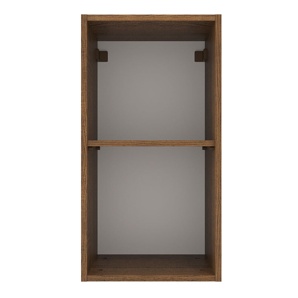 Armário Aéreo Madesa Agata 35 cm 1 Porta Rustic/Preto