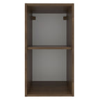 Armário Aéreo Madesa Glamy 35 cm 1 Porta Rustic/Preto