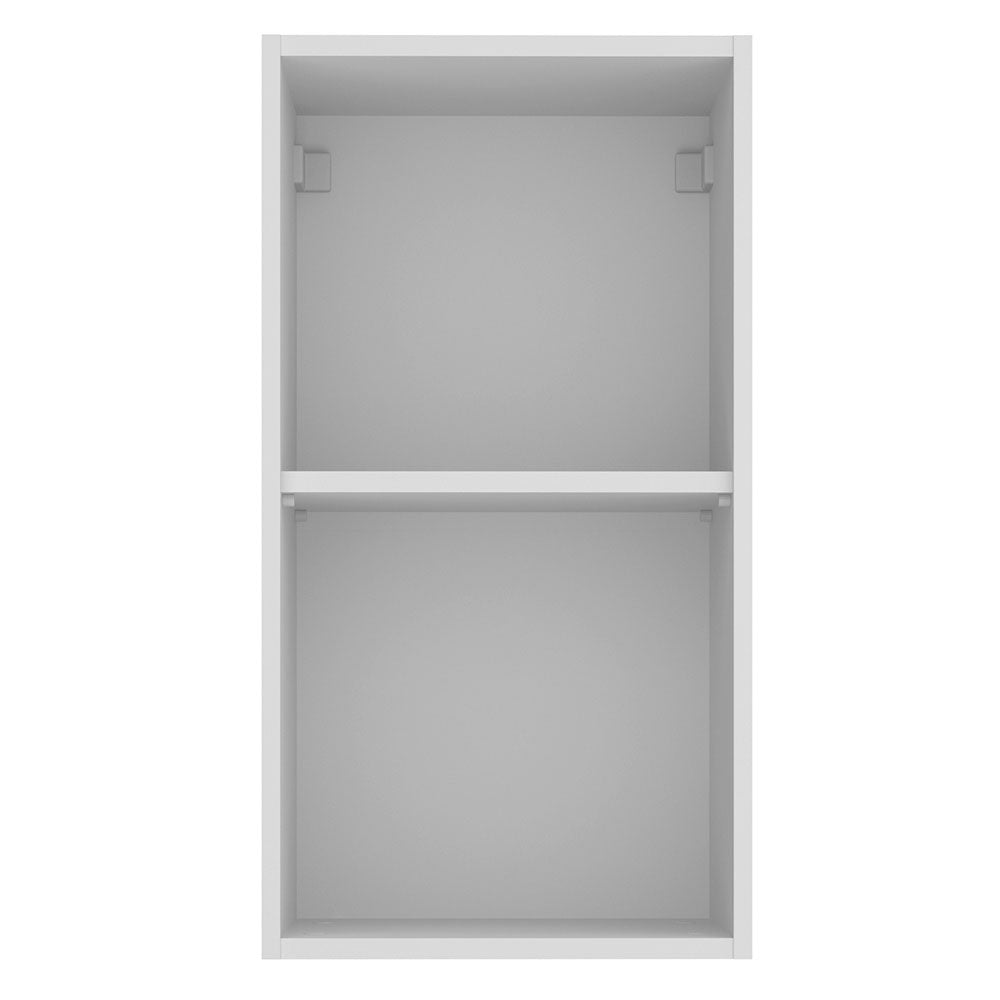 Armário Aéreo Madesa Glamy 35 cm 1 Porta Branco/Rustic