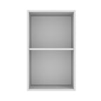 Armário Aéreo Madesa Lux 40 cm 1 Porta Branco/Branco Veludo