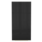 Armário Aéreo Madesa Lux 40 x 83 cm 1 Porta Rustic/Preto