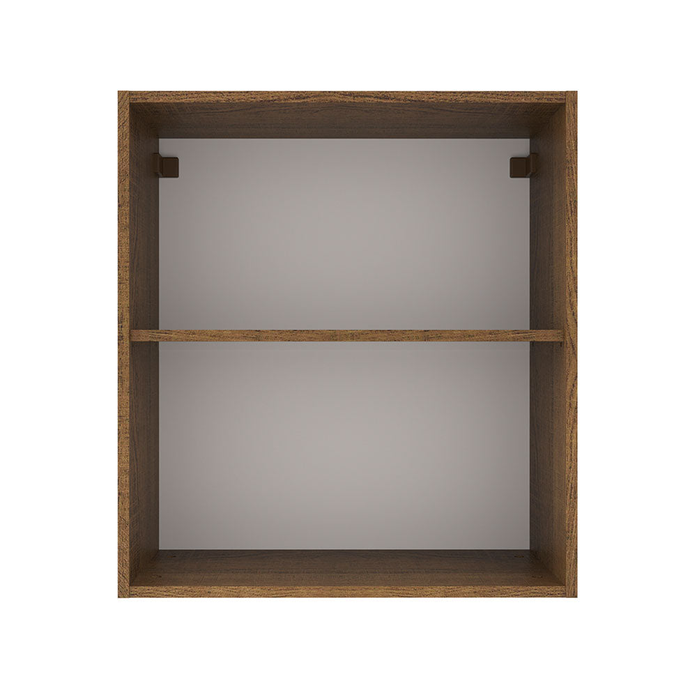 Armário Aéreo Madesa Agata 60 cm 1 Porta Rustic/Preto