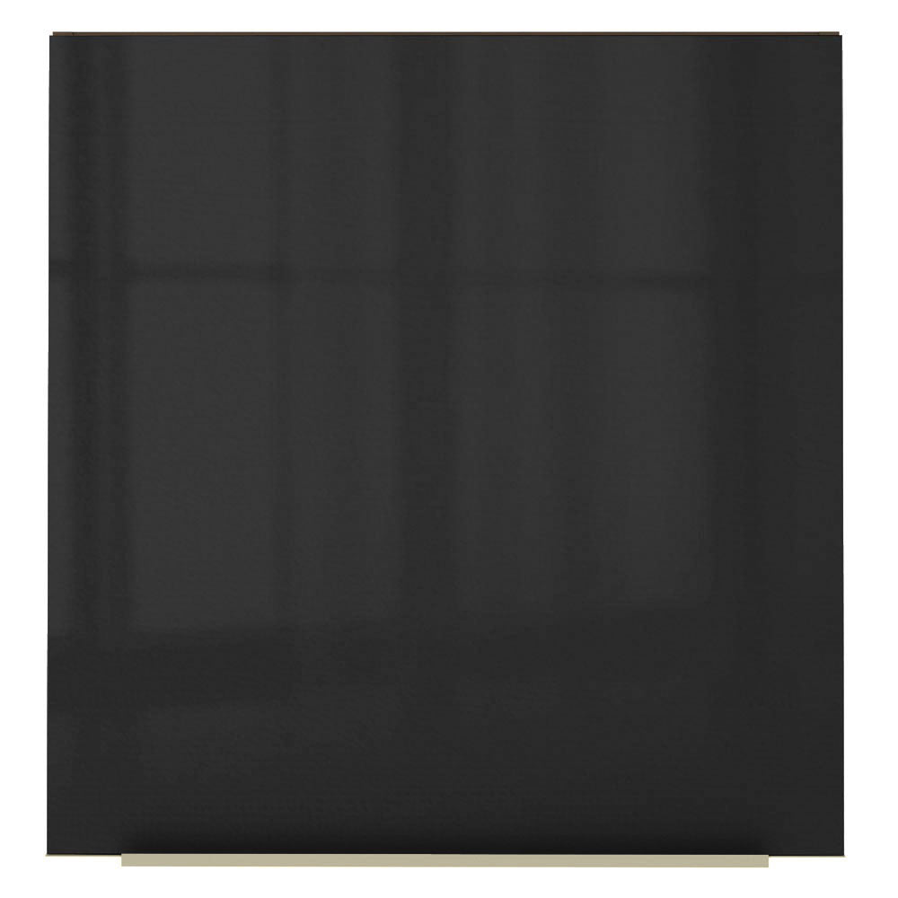 Armário Aéreo Madesa Lux 60 cm 1 Porta Rustic/Preto