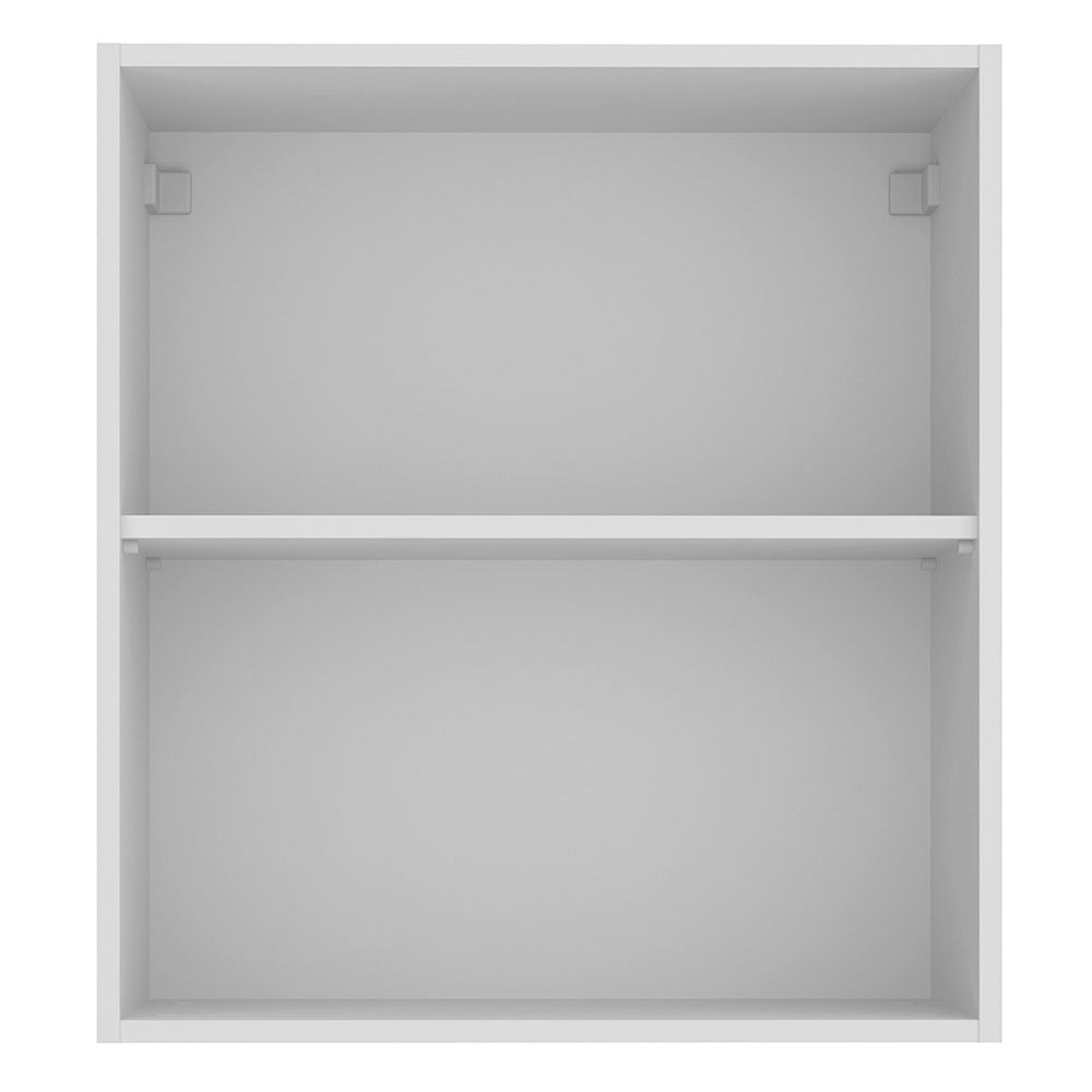 Armário Aéreo Madesa Glamy 60 cm 1 Porta Branco/Rustic